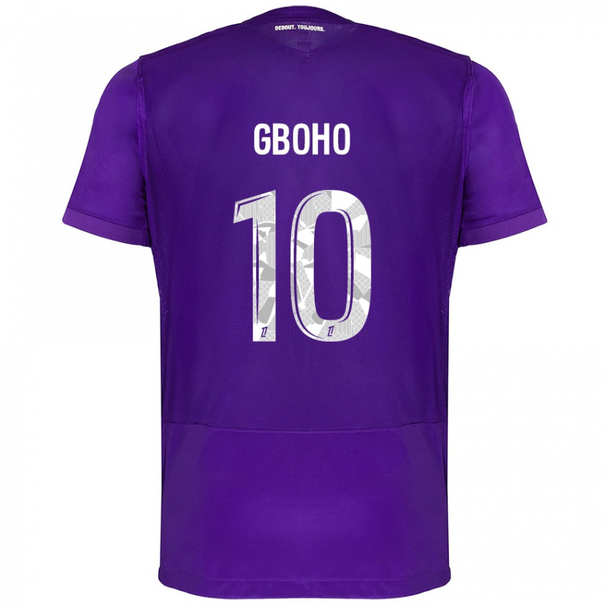 Bambino Maglia Yann Gboho #10 Viola Bianco Kit Gara Home 2024/25 Maglietta