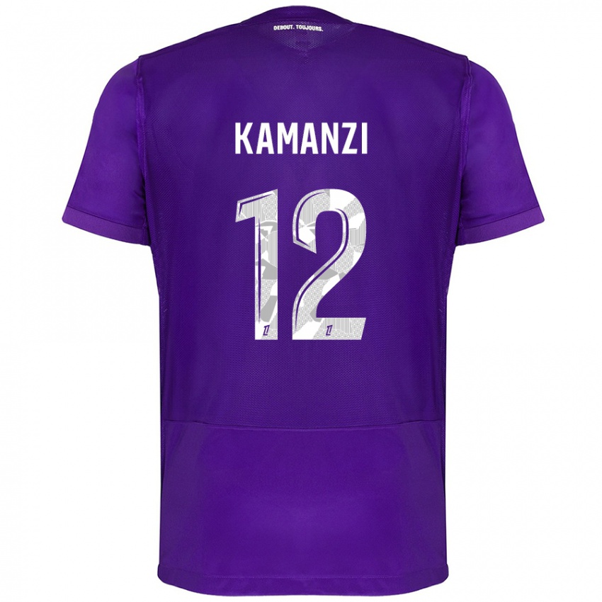 Bambino Maglia Warren Kamanzi #12 Viola Bianco Kit Gara Home 2024/25 Maglietta