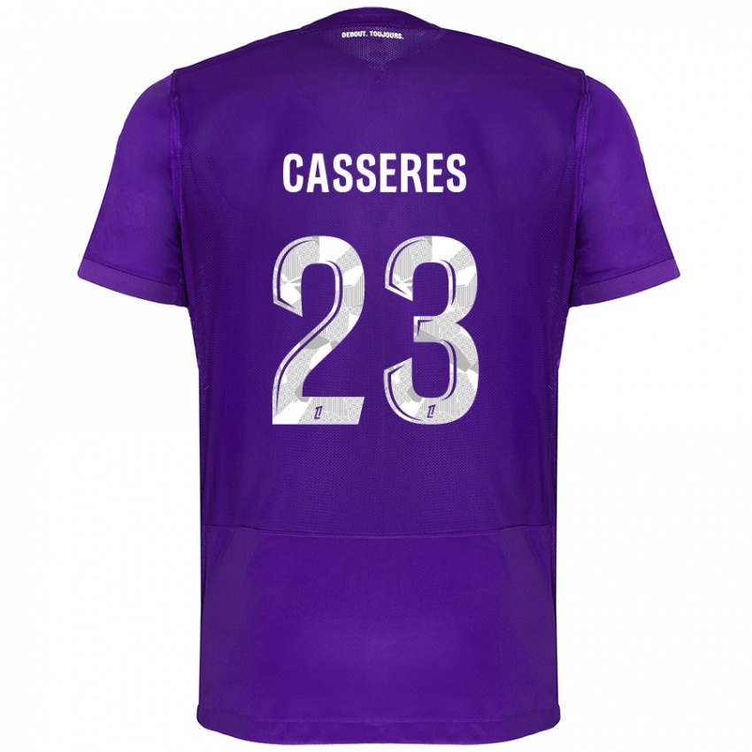 Bambino Maglia Cristian Cásseres Jr. #23 Viola Bianco Kit Gara Home 2024/25 Maglietta