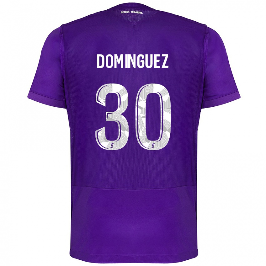 Bambino Maglia Álex Domínguez #30 Viola Bianco Kit Gara Home 2024/25 Maglietta