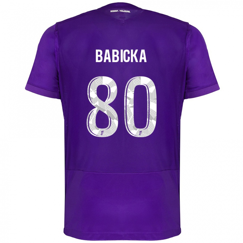 Bambino Maglia Shavy Babicka #80 Viola Bianco Kit Gara Home 2024/25 Maglietta