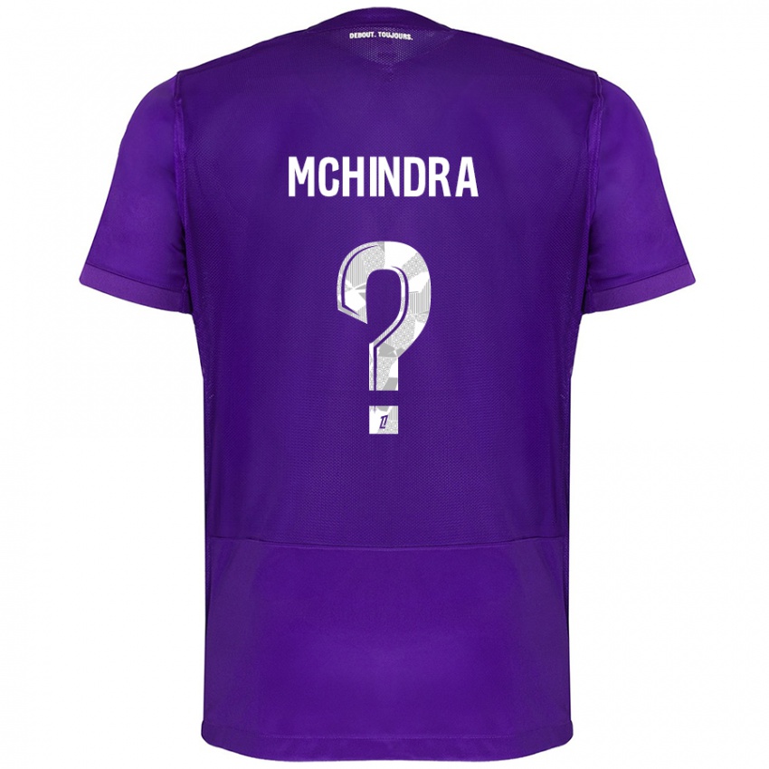 Bambino Maglia Naime Said Mchindra #0 Viola Bianco Kit Gara Home 2024/25 Maglietta