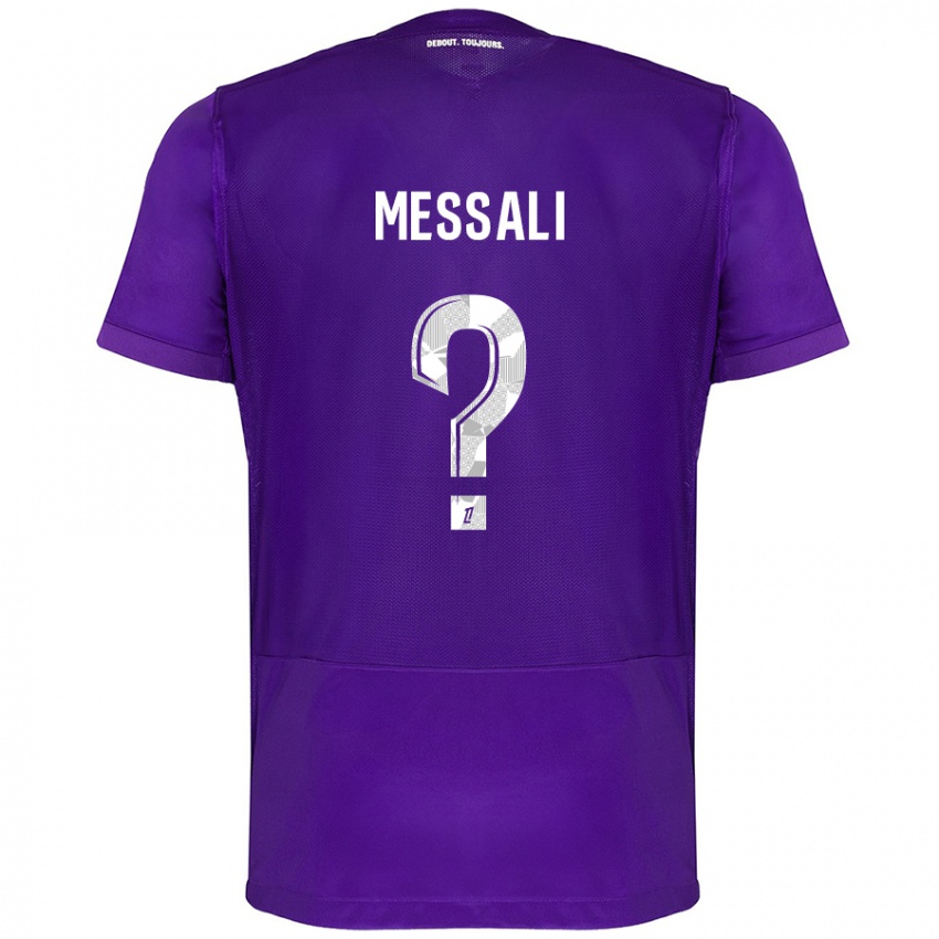 Bambino Maglia Rafik Messali #0 Viola Bianco Kit Gara Home 2024/25 Maglietta