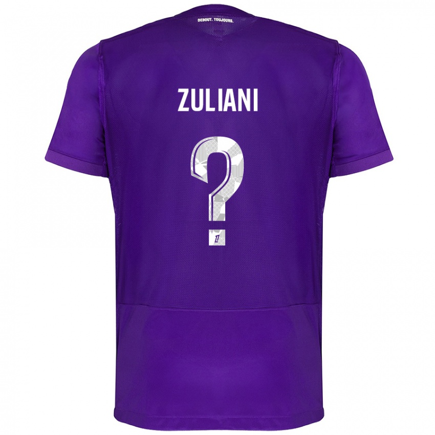 Bambino Maglia Edhy Zuliani #0 Viola Bianco Kit Gara Home 2024/25 Maglietta