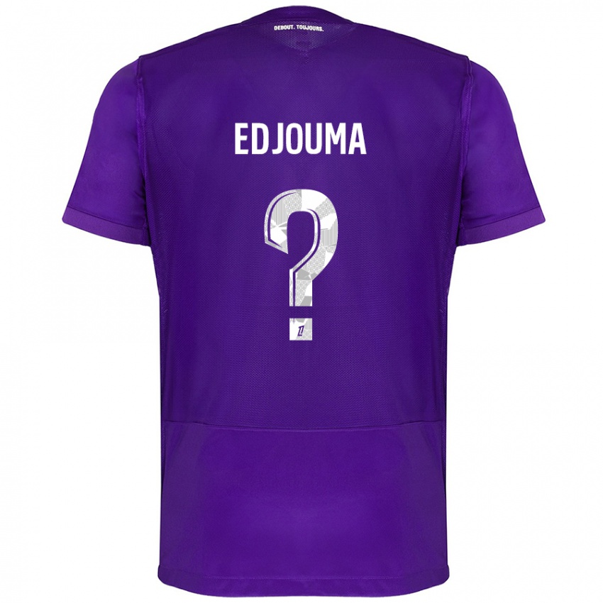 Bambino Maglia Noah Edjouma #0 Viola Bianco Kit Gara Home 2024/25 Maglietta