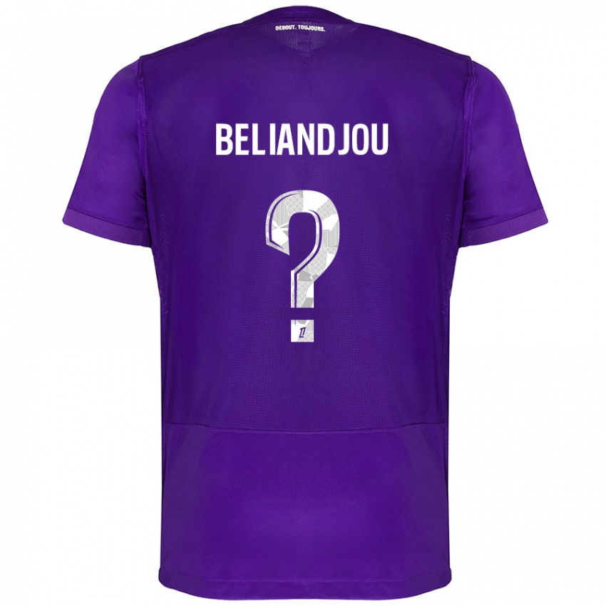 Bambino Maglia Ruben Beliandjou #0 Viola Bianco Kit Gara Home 2024/25 Maglietta