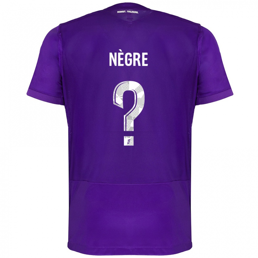 Bambino Maglia Thibo Nègre #0 Viola Bianco Kit Gara Home 2024/25 Maglietta