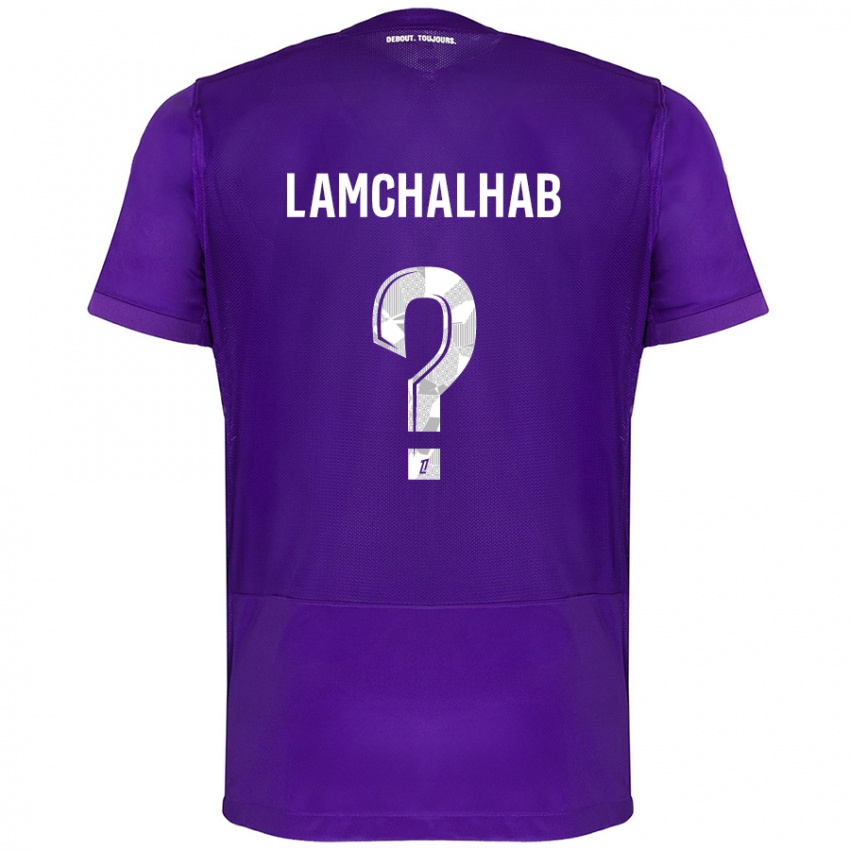 Bambino Maglia Merwan Lamchalhab #0 Viola Bianco Kit Gara Home 2024/25 Maglietta