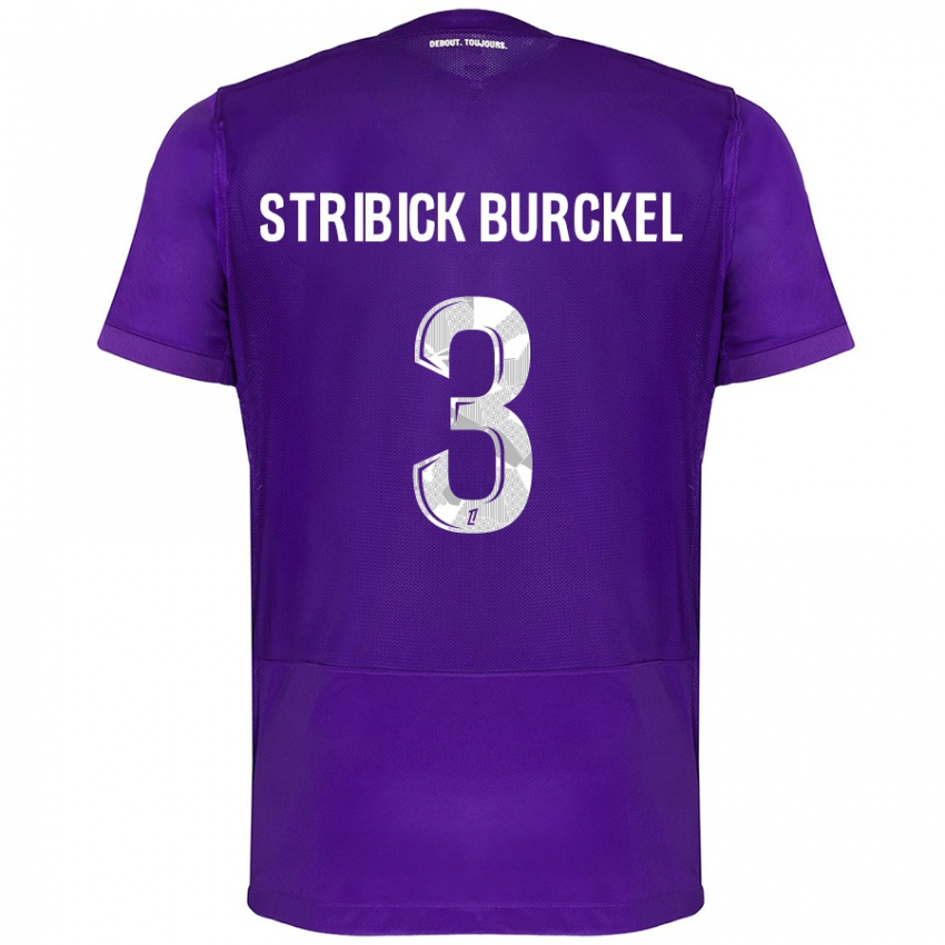 Bambino Maglia Laetitia Stribick-Burckel #3 Viola Bianco Kit Gara Home 2024/25 Maglietta