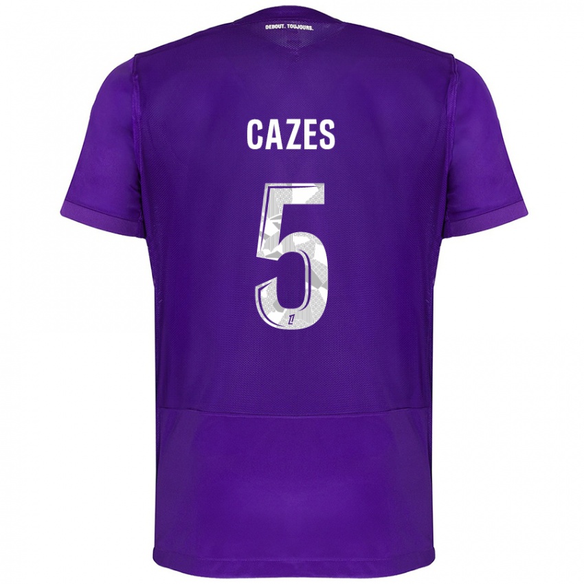 Bambino Maglia Manon Cazes #5 Viola Bianco Kit Gara Home 2024/25 Maglietta