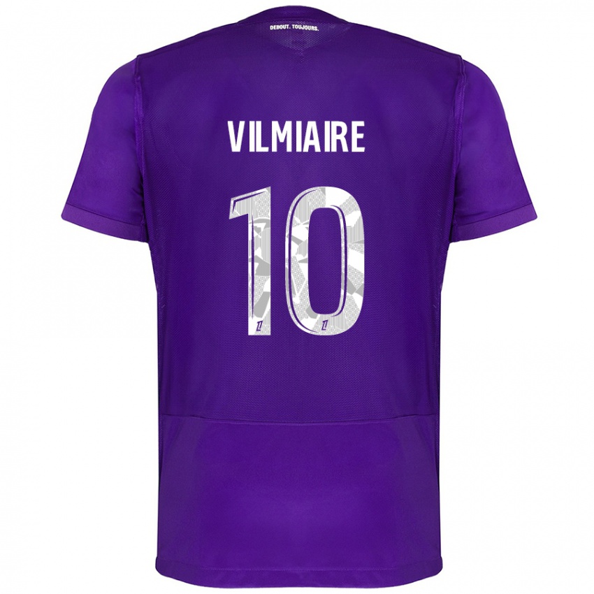 Bambino Maglia Kelly Vilmiaire #10 Viola Bianco Kit Gara Home 2024/25 Maglietta