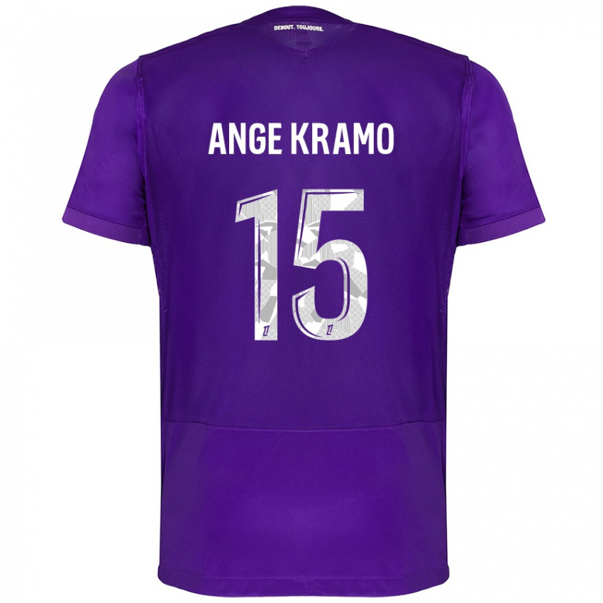 Bambino Maglia Marie Ange Kramo #15 Viola Bianco Kit Gara Home 2024/25 Maglietta