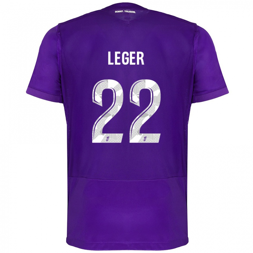 Bambino Maglia Christelle Léger #22 Viola Bianco Kit Gara Home 2024/25 Maglietta