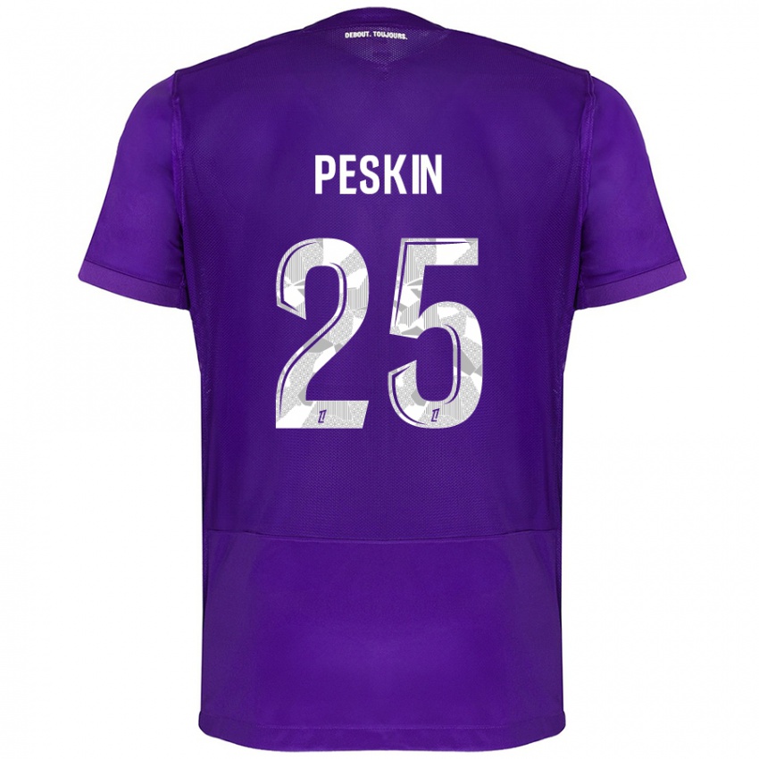 Bambino Maglia Kelso Peskin #25 Viola Bianco Kit Gara Home 2024/25 Maglietta