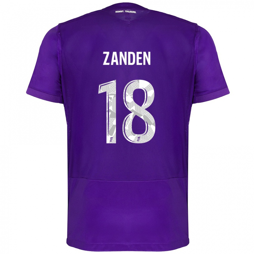 Bambino Maglia Oliver Zandén #18 Viola Bianco Kit Gara Home 2024/25 Maglietta