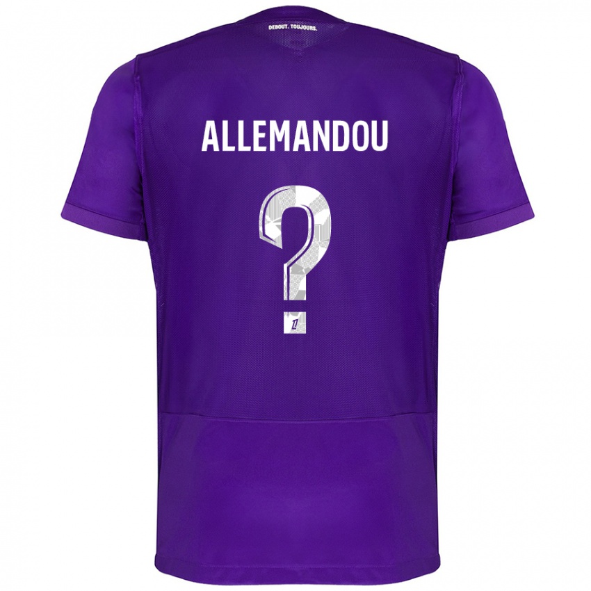 Bambino Maglia Teddy Allemandou #0 Viola Bianco Kit Gara Home 2024/25 Maglietta