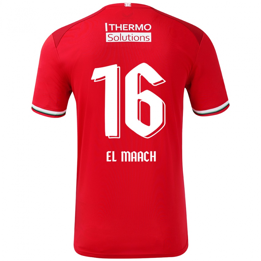 Bambino Maglia Issam El Maach #16 Rosso Bianco Kit Gara Home 2024/25 Maglietta