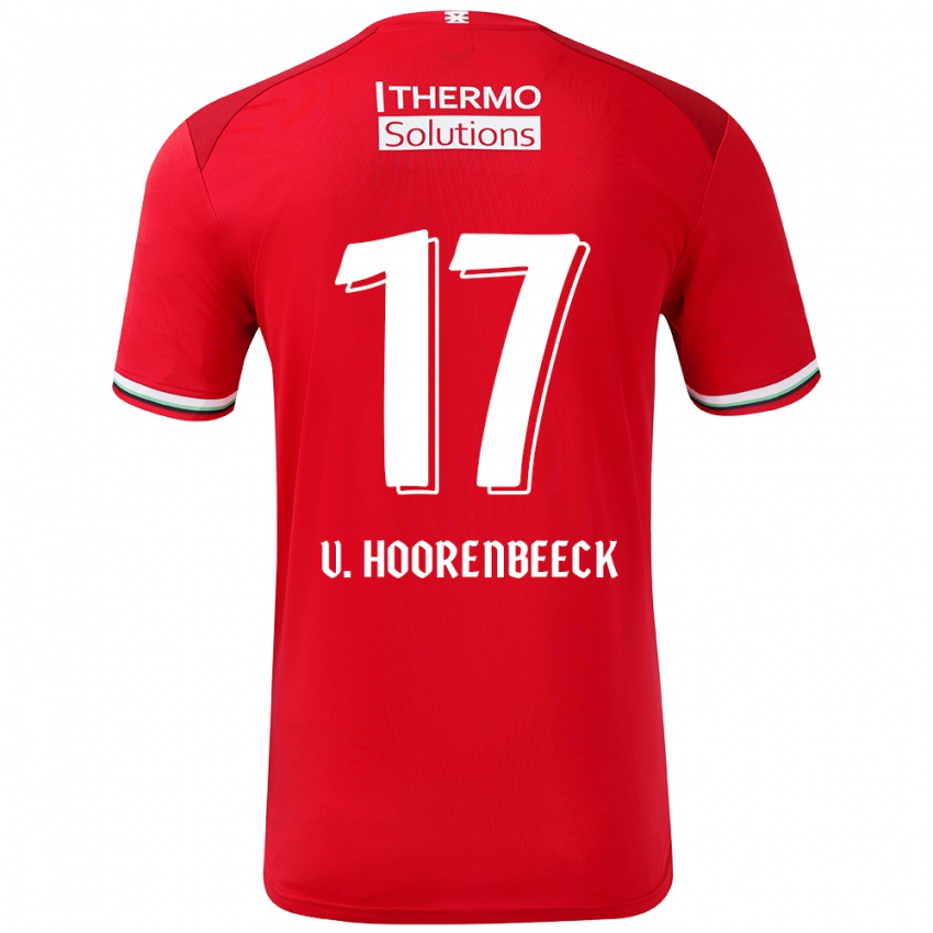 Bambino Maglia Alec Van Hoorenbeeck #17 Rosso Bianco Kit Gara Home 2024/25 Maglietta