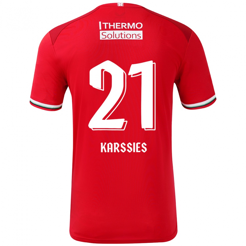 Bambino Maglia Sam Karssies #21 Rosso Bianco Kit Gara Home 2024/25 Maglietta