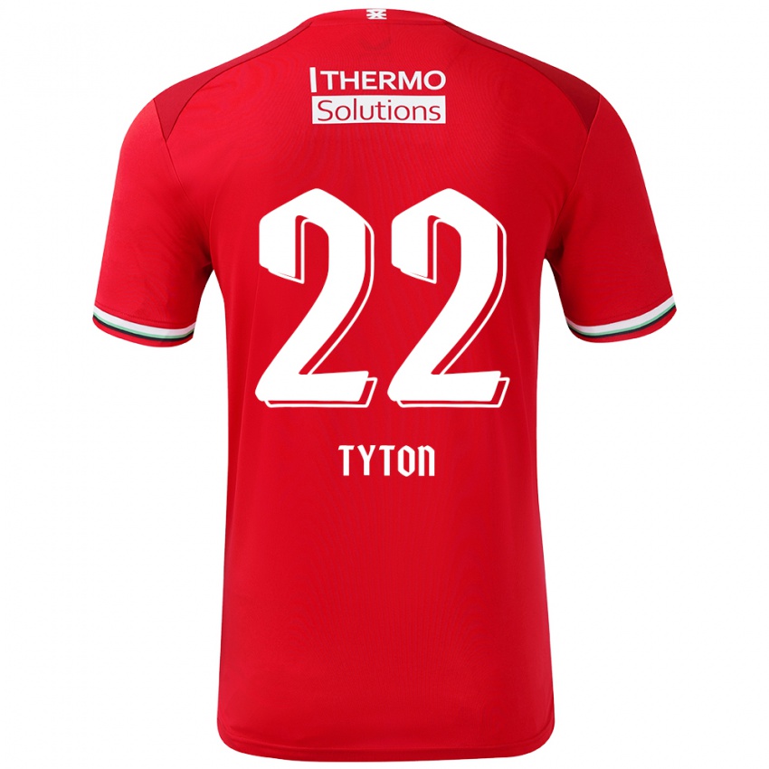 Bambino Maglia Przemyslaw Tyton #22 Rosso Bianco Kit Gara Home 2024/25 Maglietta