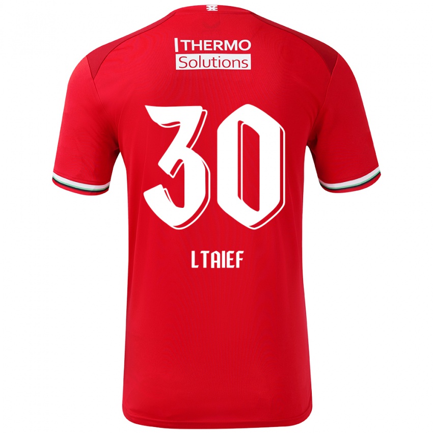 Bambino Maglia Sayfallah Ltaief #30 Rosso Bianco Kit Gara Home 2024/25 Maglietta