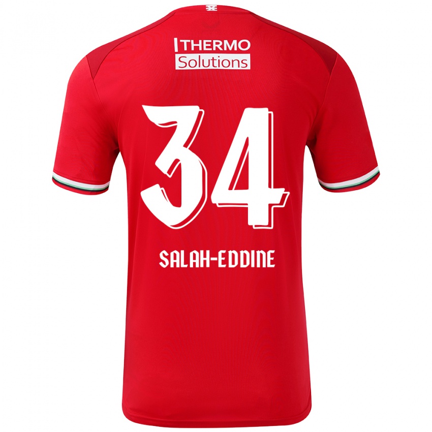 Bambino Maglia Anass Salah-Eddine #34 Rosso Bianco Kit Gara Home 2024/25 Maglietta