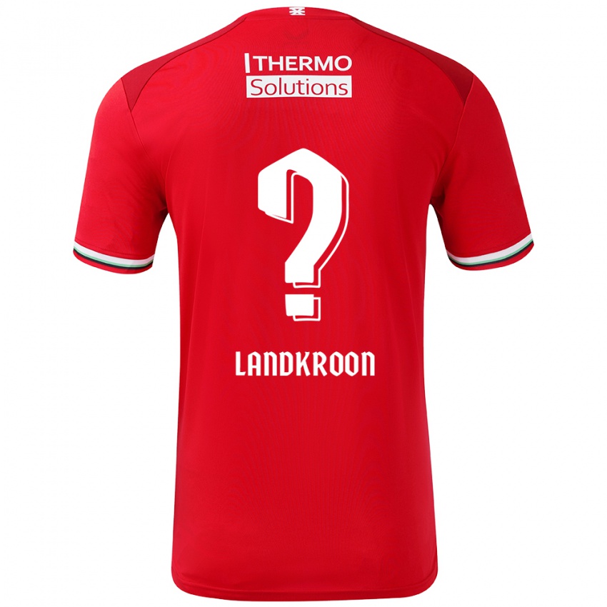 Bambino Maglia Kick Landkroon #0 Rosso Bianco Kit Gara Home 2024/25 Maglietta