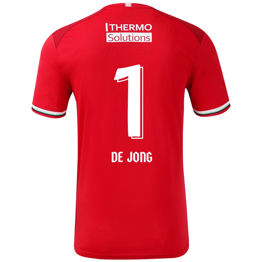 Bambino Maglia Daniëlle De Jong #1 Rosso Bianco Kit Gara Home 2024/25 Maglietta