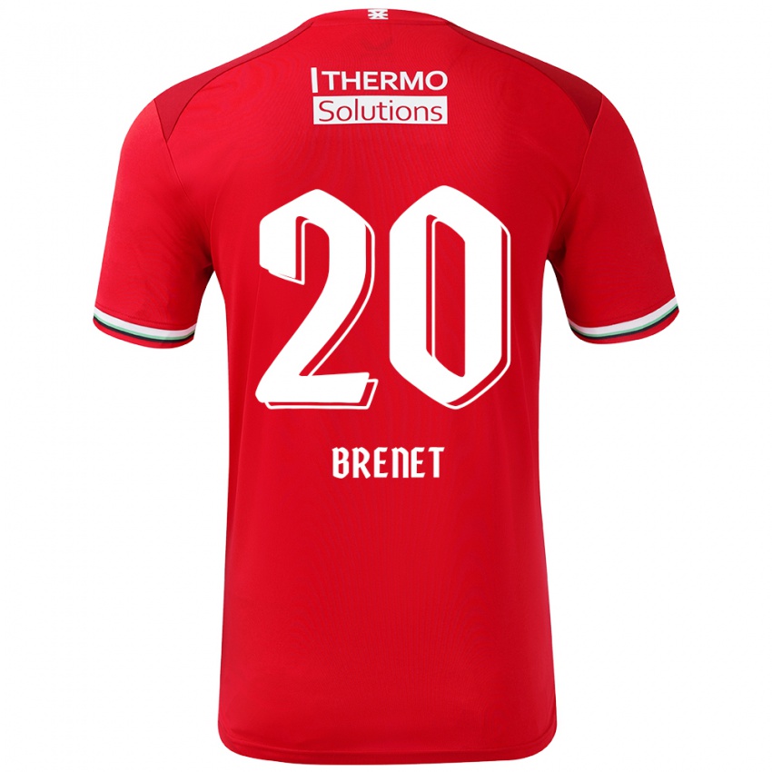 Bambino Maglia Joshua Brenet #20 Rosso Bianco Kit Gara Home 2024/25 Maglietta