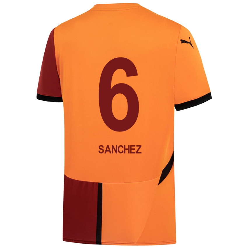 Bambino Maglia Davinson Sanchez #6 Giallo Rosso Kit Gara Home 2024/25 Maglietta