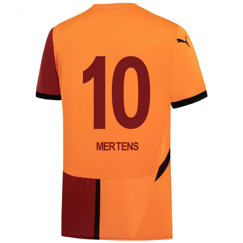 Bambino Maglia Dries Mertens #10 Giallo Rosso Kit Gara Home 2024/25 Maglietta