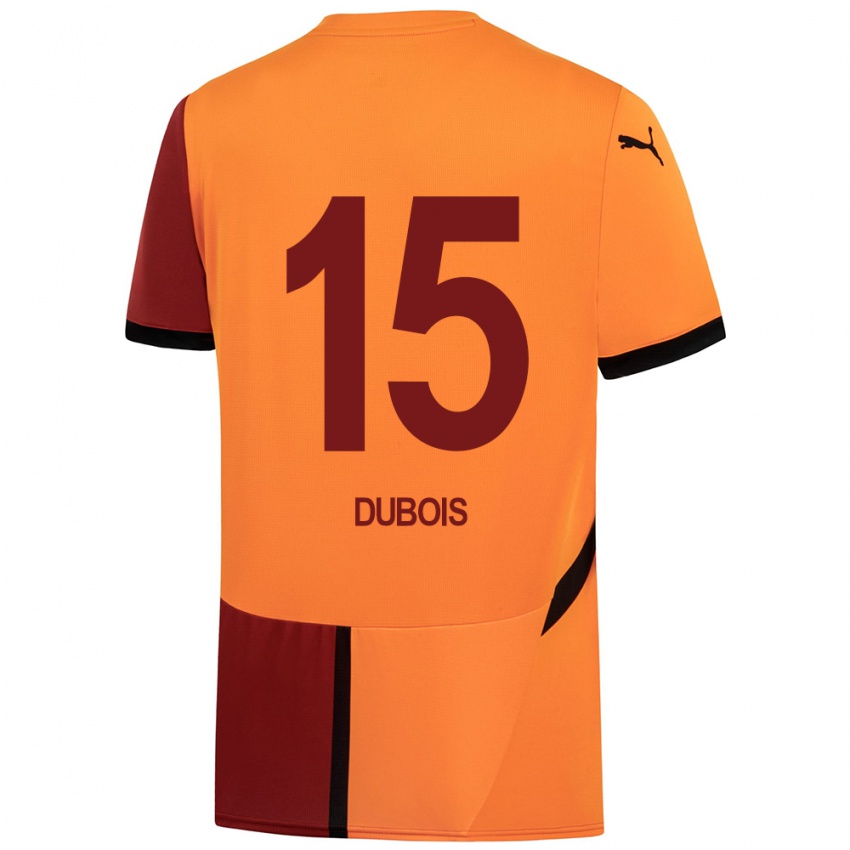 Bambino Maglia Léo Dubois #15 Giallo Rosso Kit Gara Home 2024/25 Maglietta