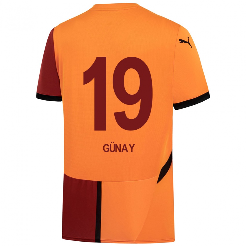 Bambino Maglia Günay Güvenç #19 Giallo Rosso Kit Gara Home 2024/25 Maglietta