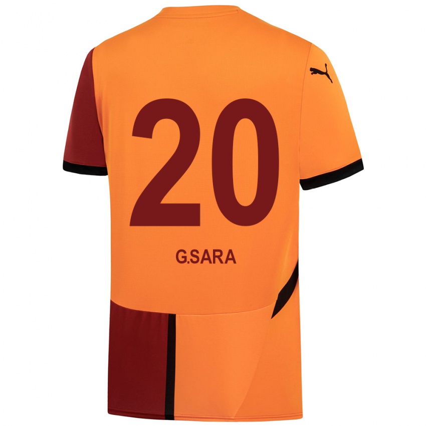 Bambino Maglia Gabriel Sara #20 Giallo Rosso Kit Gara Home 2024/25 Maglietta