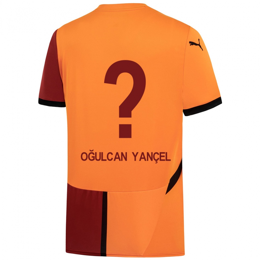 Bambino Maglia Necati Oğulcan Yançel #0 Giallo Rosso Kit Gara Home 2024/25 Maglietta