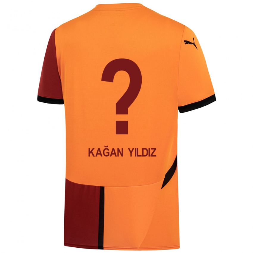 Bambino Maglia Onur Kağan Yıldız #0 Giallo Rosso Kit Gara Home 2024/25 Maglietta