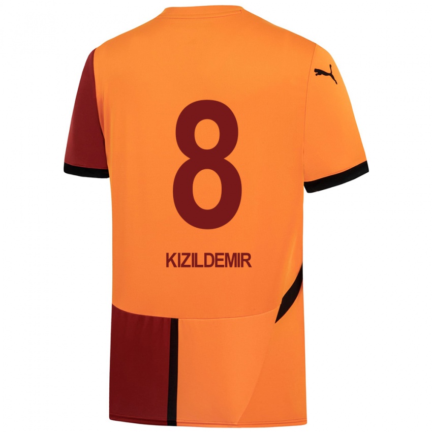 Bambino Maglia Berk Kizildemir #8 Giallo Rosso Kit Gara Home 2024/25 Maglietta