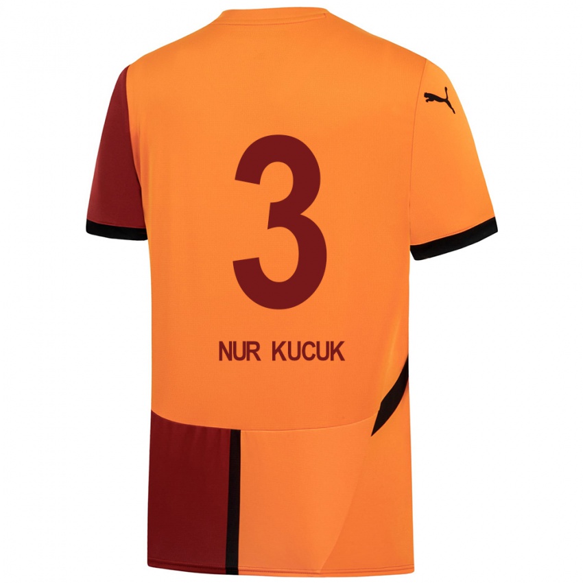 Bambino Maglia Rabia Nur Küçük #3 Giallo Rosso Kit Gara Home 2024/25 Maglietta