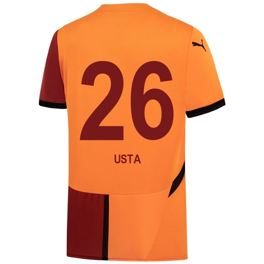 Bambino Maglia Alanur Usta #26 Giallo Rosso Kit Gara Home 2024/25 Maglietta