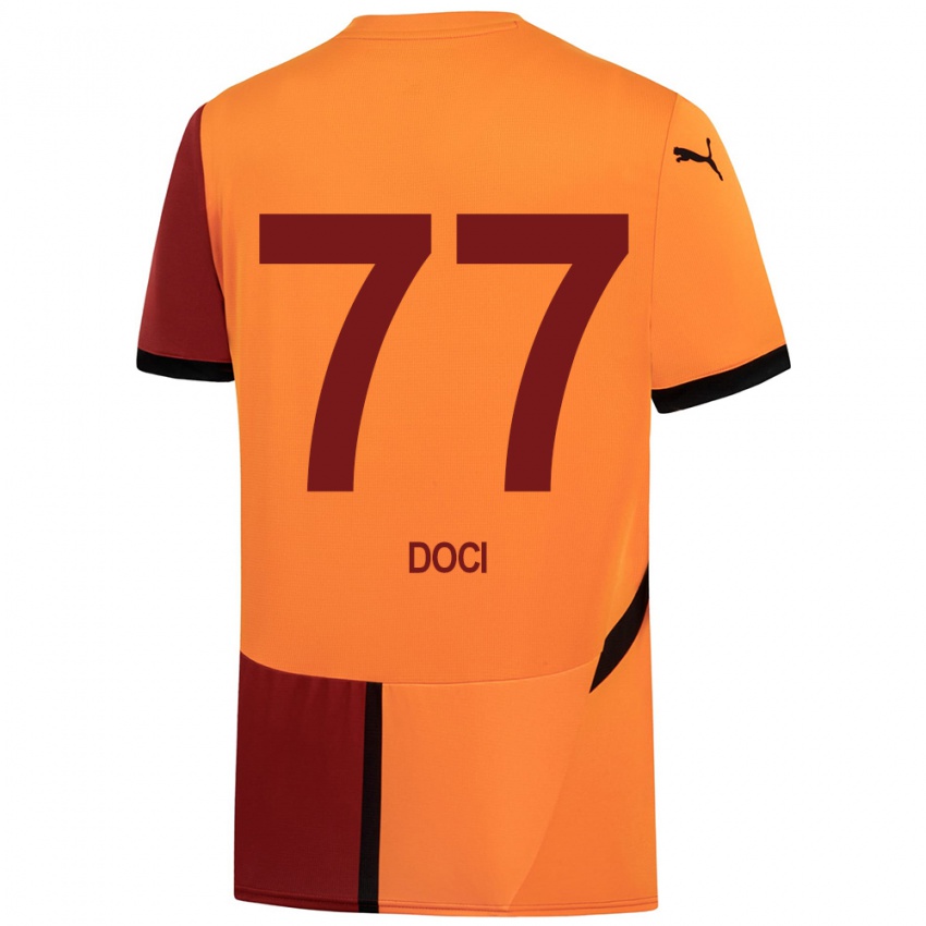 Bambino Maglia Megi Doci #77 Giallo Rosso Kit Gara Home 2024/25 Maglietta