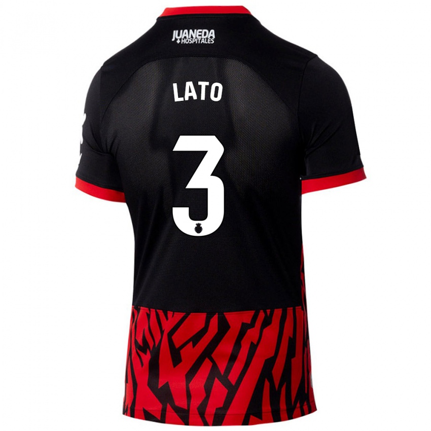 Bambino Maglia Toni Lato #3 Nero Rosso Kit Gara Home 2024/25 Maglietta