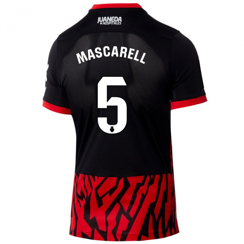 Bambino Maglia Omar Mascarell #5 Nero Rosso Kit Gara Home 2024/25 Maglietta