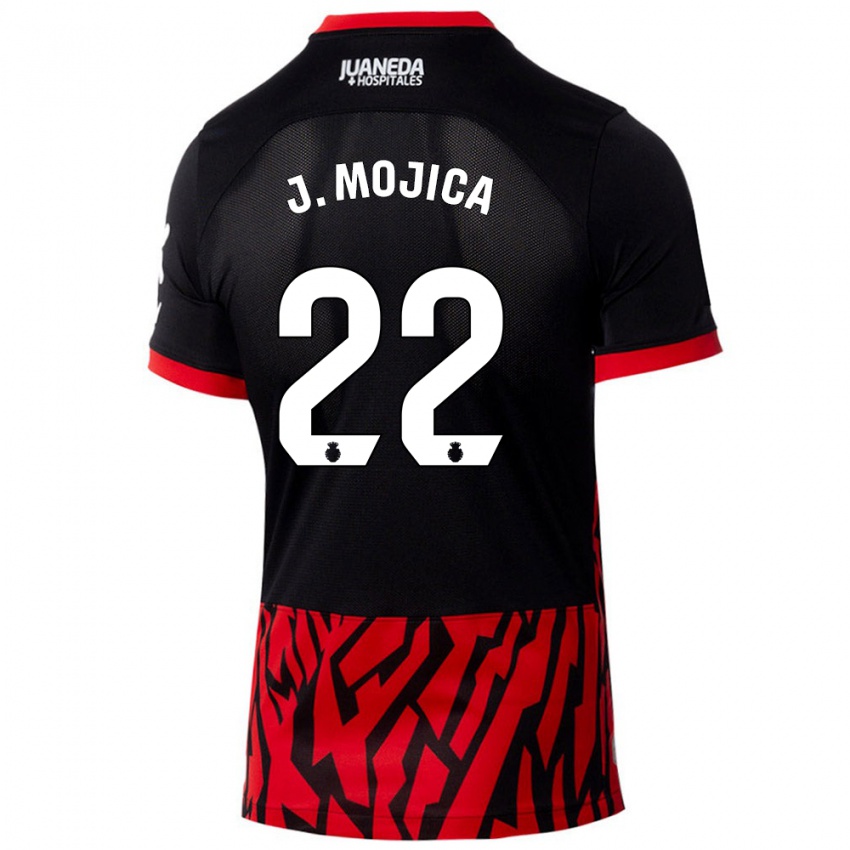 Bambino Maglia Johan Mojica #22 Nero Rosso Kit Gara Home 2024/25 Maglietta