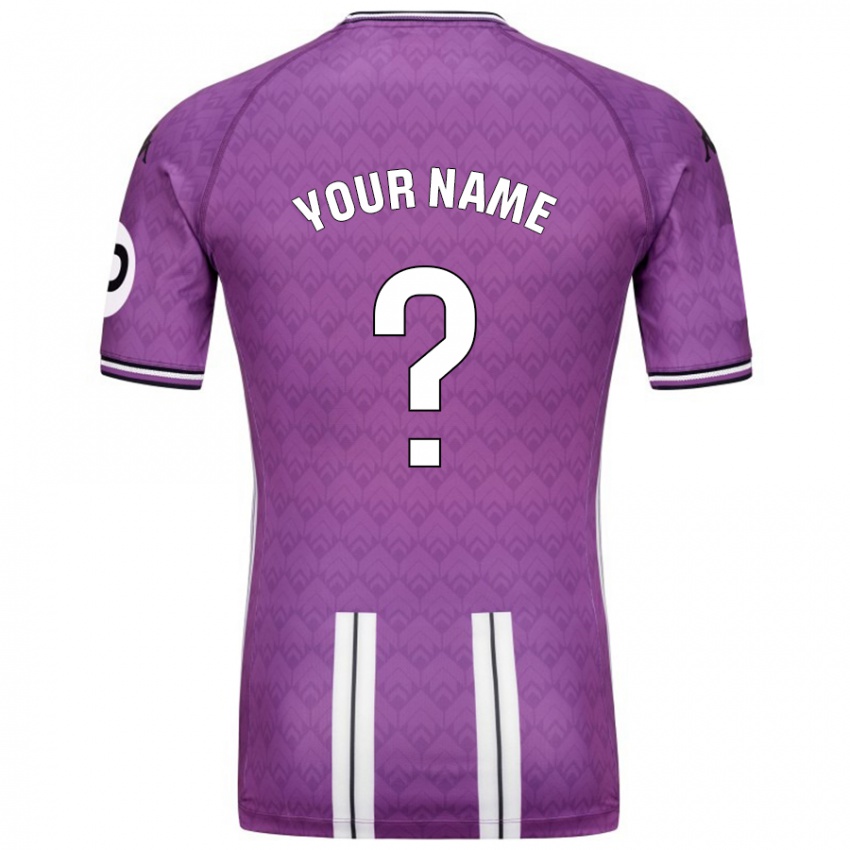 Bambino Maglia Il Tuo Nome #0 Viola Bianco Kit Gara Home 2024/25 Maglietta