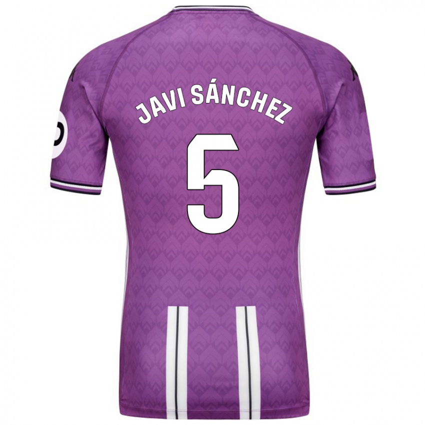 Bambino Maglia Javi Sánchez #5 Viola Bianco Kit Gara Home 2024/25 Maglietta