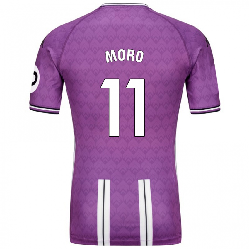 Bambino Maglia Raúl Moro #11 Viola Bianco Kit Gara Home 2024/25 Maglietta