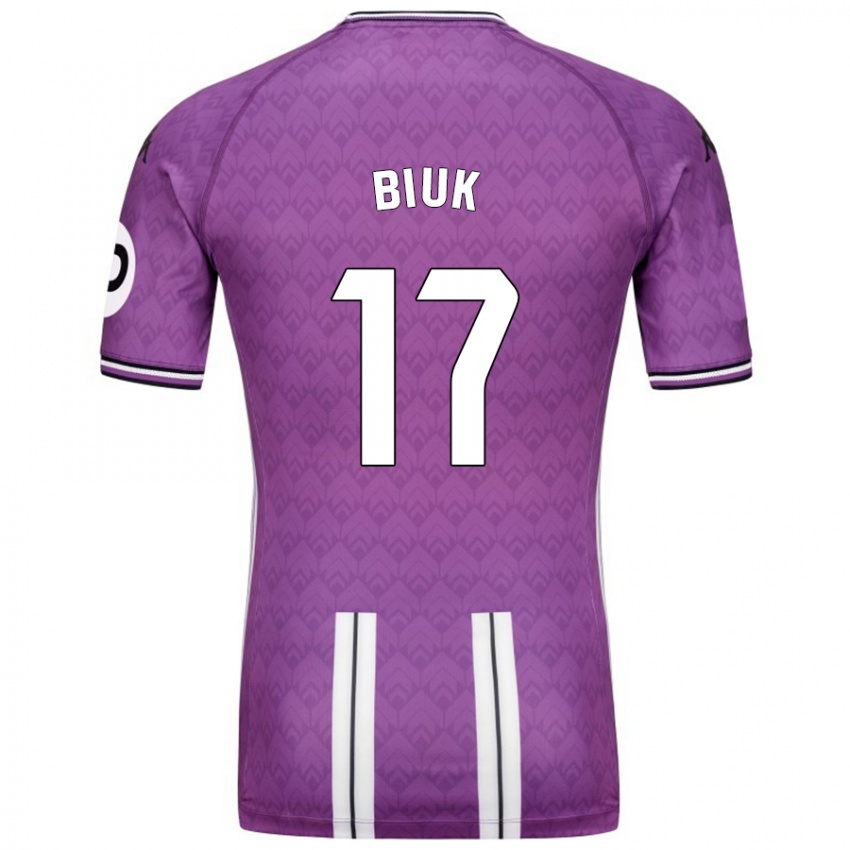 Bambino Maglia Stipe Biuk #17 Viola Bianco Kit Gara Home 2024/25 Maglietta