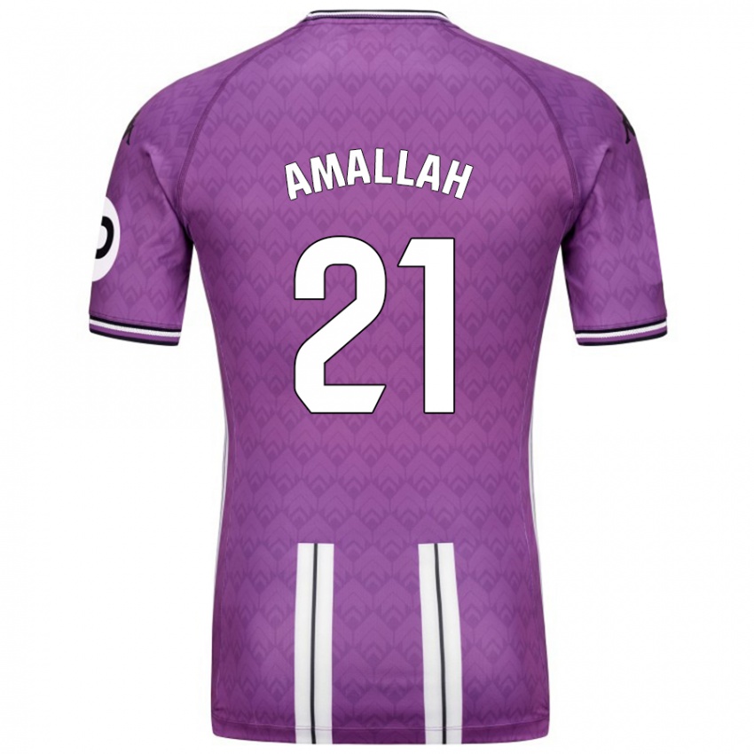 Bambino Maglia Selim Amallah #21 Viola Bianco Kit Gara Home 2024/25 Maglietta