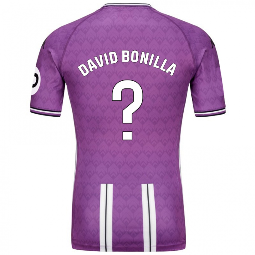 Bambino Maglia Juan David Bonilla #0 Viola Bianco Kit Gara Home 2024/25 Maglietta