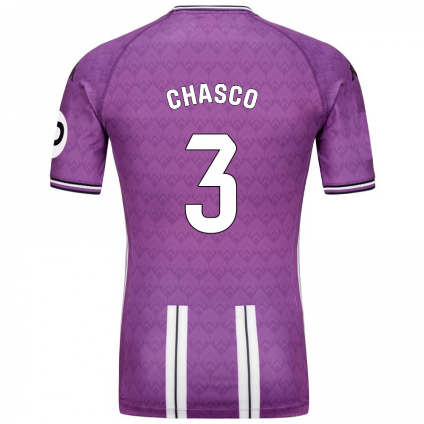 Bambino Maglia Raúl Chasco #3 Viola Bianco Kit Gara Home 2024/25 Maglietta